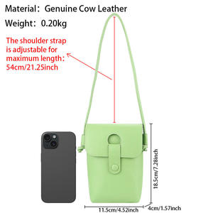 Sacs à bandoulière miniatures AndoBag pour femmes, sac pour téléphone portable en cuir véritable, porte-monnaie de luxe à bandoulière 1617 - Product Image 2