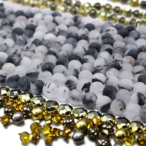 Perles en howlite naturelle mate givrée en gros, perles rondes blanches en vrac de 4 mm à 12 mm pour la fabrication de bijoux, marque DB - Product Image 2