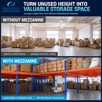 Plateforme de plancher de mezzanine en acier robuste sur mesure 1000 kg/m² pour l'extension de stockage en entrepôt industriel