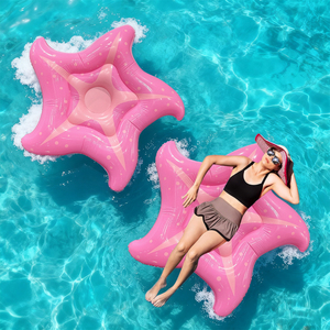 Galleggiante Gonfiabile a Forma di Stella Marina Rosa per Piscina, in PVC, per 1 Persona, Uso Domestico, Leggero, per Esterni - Product Image 4