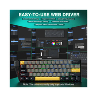 Teclado RGB personalizable Aula Win60 He Max con reinicio instantáneo de 8000Hz, formato compacto y construcción duradera para Valorant y CS2