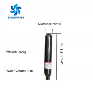 Botella de <span class=keywords><strong>paintball</strong></span> de fibra de carbono de alta presión, 4500psi, gran oferta, pequeña - Product Image 2