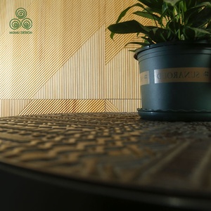 MUMU Interior Luxury Accent Wall Decor Design <strong>Wood</strong> Textured Slats Sheet Wooden Wall <strong>Panels</strong> for <strong>Living</strong> <strong>Room</strong> - Product Image 2