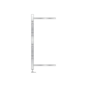 Kragarmregal/anbauregal, feuerverzinkt, bxtxh 1000x740X2500มม., einseitig, 1 regalfeld, 5 ebenen, tragragkaft/fachebene 375 kg - Product Image 3