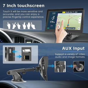 Podofo Wireless CarPlay Portable Car Radio 7" Carplay Screen Android Auto Voice Control BT AUX FM SD Wholesale OEM - Product Image 5