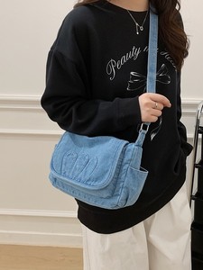 2026 New Women <b>Bag</b> Casual Stylish Versatile Single Shoulder <b>Bag</b> <b>College</b> Student Tote Large Capacity Canvas <b>Bag</b> - Product Image 5