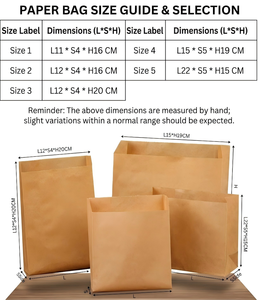 Bolsas de Papel Kraft de Grado Alimenticio, Resistentes a la Grasa, Desechables, para Papas Fritas, Sándwiches, Comida Callejera, Bolsas de Empaque para Llevar - Product Image 3