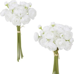 Magnifique bouquet de lotus artificiel en soie, 6 tiges, pour décoration de mariage et de maison - Product Image 1