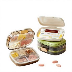 Hongyu HY-18 - Pastillero Portátil de 10 Compartimentos, Gran Capacidad, Organizador de Medicamentos para las Siete Mañanas, Mediodía y Noches de la Semana - Product Image 1