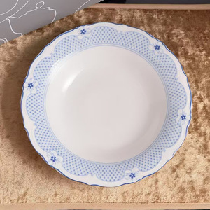 Plato Redondo de Cerámica Azul Clásico Moderno, Apto para Lavavajillas, para Hotel, Restaurante, Camping, Sushi, Personalizable - Product Image 3
