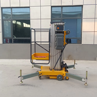 Plateforme d'échelle mobile robuste en alliage d'aluminium avec système de levage électrique pour un fonctionnement fluide et stable