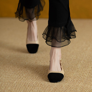 Factory Wholesale Summer New Retro One-button Back Empty Flat Pvc Flat <b>Sandals</b> for Ladies Shoes - Product Image 3