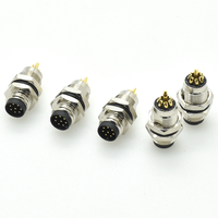 Connecteur M8 circulaire étanche IP67 à 8 broches pour montage sur circuit imprimé, prise mâle à fixation arrière, fournisseur de connecteurs