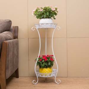 Support à fleurs en fer forgé de style européen, à plusieurs niveaux, circulaire, autoportant, pour balcon intérieur, présentoir de plantes, décoration de salon - Product Image 3