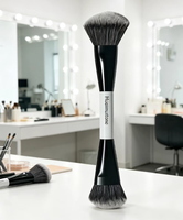 Pinceau Fond de Teint Professionnel Double Tête Grande Taille Personnalisé Végan Luxe – Offre Spéciale Usine – Outil Cosmétique à Poils Doux pour Estomper