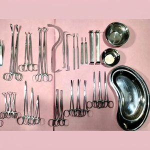 Juego de instrumentos quirúrgicos básicos para laparotomía de 50 piezas, kit de instrumentos de cirugía general de acero inoxidable, juego de herramientas para cirugía abdominal - Product Image 2