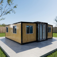 Maison conteneur modulaire détachable moderne avec 2 chambres et toilettes pour solutions d'habitation portables