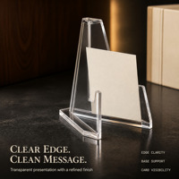 Support de Présentation Personnalisé en Acrylique Transparent, Porte-Cartes, Chevalet de Signalisation pour le Commerce de Détail, Options OEM ODM, Impression UV, Peinture Pulvérisée, Couleur, Taille, Style, B2B
