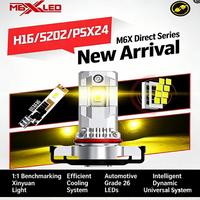 Phares LED de voiture SunRise M6X H8 12V 40W 4400LM 6500K IP67 étanches avec système de refroidissement Canbus Plug and Play, ajustement universel
