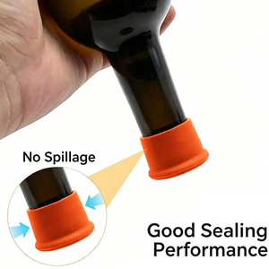 Bouchons de bouteille en silicone réutilisables, gardent les boissons fraîches, étanchéité hermétique, préservent la carbonation, anti-fuite pour les bouteilles de bière, de vin, de soda, de sauce - Product Image 3