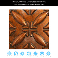 Livraison incluse, Plaque de plafond décorative en PVC 24x24 pouces, Panneau mural suspendu pour hôtel, café, club PLB38 Cuivre archaïque PAINTSDECOR