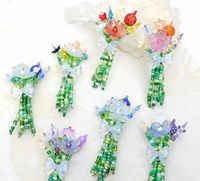 Fleurs perlées pour la décoration intérieure, décorations pour la fête prénuptiale, cadeau de remerciement pour les enseignants pour la saison des diplômes et cadeau pour les professeurs