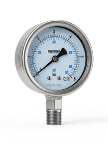 Manómetro Seco SS304 SS316, Esfera de 75 mm, 0-6 bar, Conexión Radial 1/4"NPT M - Herramienta de Medición Industrial - Product Image 1