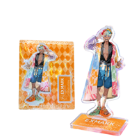 HanXin Ensemble de supports en acrylique personnalisés pour figurines d'anime, à assembler soi-même par découpe laser, décoration de bureau, vente en gros, fournisseur d'usine