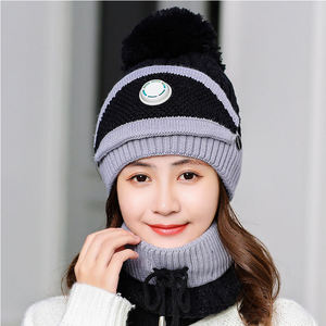 Chapeaux d'hiver à capuche épaisse <span class=keywords><strong>pour</strong></span> femmes, écharpes de Ski, en tricot, <span class=keywords><strong>pour</strong></span> faire du cyclisme, bonnet, lot de 15 pièces, AAA690 - Product Image 4