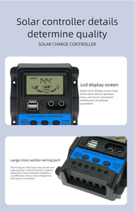 10A 20A 30A năng lượng mặt trời điều khiển 12V <span class=keywords><strong>24V</strong></span> tự động quang điện Bảng điều khiển sạc điều khiển năng lượng mặt trời điều chỉnh sạc điều khiển cho năng lượng mặt trời - Product Image 6