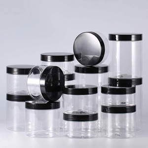 Food Grade 100Ml 120Ml 150Ml 250Ml Clear Pet <b>Plastic</b> <b>Jar</b> With Black Lid - Product Image 4