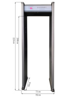 Portique de détection de métaux à induction électromagnétique KMS avec alarme sonore et lumineuse, anti-interférence et stabilité, pour la sécurité
