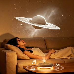 Lampe <span class=keywords><strong>de</strong></span> <span class=keywords><strong>Projection</strong></span> Étoilée avec Enceinte Bluetooth et Machine à Bruit Blanc – Cadeau Créatif pour Anniversaires et Festivals (Hommes et Femmes) - Product Image 4