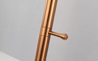 Robinet de cuisine moderne monocommande chaud/froid en acier inoxydable 304 brossé or rose, à poser sur comptoir, avec cartouche céramique 3