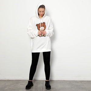 เสื้อสเวตเชิ้ตคอเต่าแบบเปล่าขายส่ง ยูนิเซ็กส์ ทรงโอเวอร์ไซส์ รับสั่งทำแบบมีฮู้ด - Product Image 5