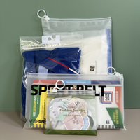 Sac d'emballage pour bijoux UniOne avec logo personnalisé, sac en plastique transparent givré mat avec fermeture éclair, sac à fermeture éclair pour accessoires cosmétiques