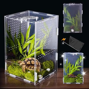 Youmi NK220 Terrario Assemblato in Acrilico Solido Eco-compatibile per Allevamento di Rettili, Granchi Eremiti, Gechi, Serpenti, Tartarughe e Coccodrilli - Product Image 2