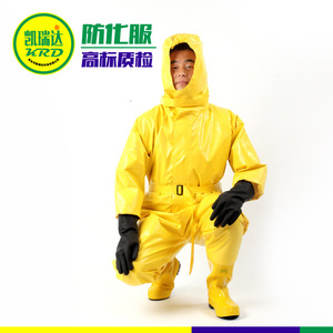 Heavy Duty Fully Enclosed Chemical Protective Suit Acid And Alkali Resistant With Respirator Pack For Petroleum And Chemical - Product Image 5