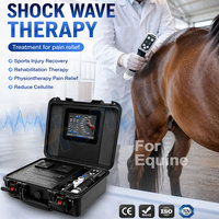 Diga adiós al dolor equino con nuestra máquina de terapia de ondas de choque sin medicamentos para una rápida recuperación muscular en caballos de carreras.