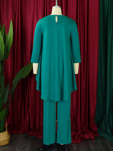 Ensemble Deux Pièces Été Grande Taille Confortable Décontracté Haut Épaules Dénudées T-Shirt Collocation pour Femmes Sexy Tendance - Product Image 2