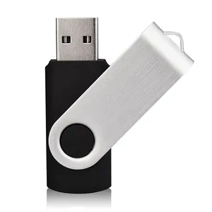 Fillinlight USB 2.0 8GB Generik, Flash Disk Putar Plastik Ukuran Plus Logam