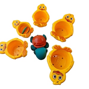 Jouet <span class=keywords><strong>d</strong></span>'éveil pour enfants : Tour de bain pliable en vinyle en forme de <span class=keywords><strong>tortue</strong></span>, 6 pièces, pour jouer à l'<span class=keywords><strong>eau</strong></span> dans la salle de bain - Product Image 1