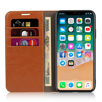 Étui de luxe mince en cuir véritable étui de téléphone de luxe pour iphone 17 16 15 14 13 Pro Max SE