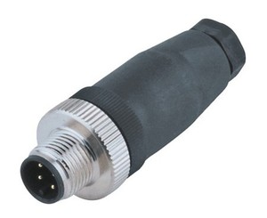 Connecteur M12 5/8 broches 12V 10A PG7 en cuivre ABS étanche noir IP67 pour câble automobile, mâle et femelle - Product Image 6