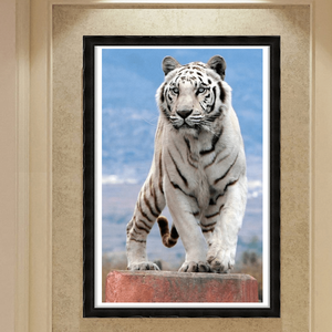 Kreuzstich-Tierserie: Dominanter Weißer Tiger als Motiv, Dekoratives Gemälde, Handstickerei-Set - Product Image 3