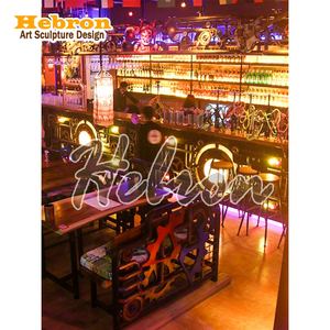 Mostrador <span class=keywords><strong>de</strong></span> Recepción Estilo Steampunk <span class=keywords><strong>de</strong></span> Metal para Tienda <span class=keywords><strong>de</strong></span> Tatuajes o Bar, Diseño Industrial con Luces LED - Product Image 5