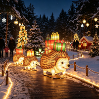 Komplettlösungen für Weihnachtsbeleuchtungsparks, Maßgefertigte Santa-Laterneninstallationen für Festliche Beleuchtung von Sehenswürdigkeiten
