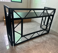 Table de DJ pliable et portable en aluminium, structure en treillis, 170*61*115cm, pour événements et fêtes