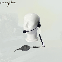Power Time Headset taktis sisi tunggal Earphone kontrol VOX dengan IP67 kedap air PTT untuk radio dua arah