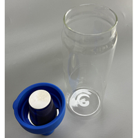 Bouteille à café et thé froid portable moderne en verre borosilicate Yireen, anti-fuite, sans BPA, compatible lave-vaisselle et micro-ondes, avec infuseur